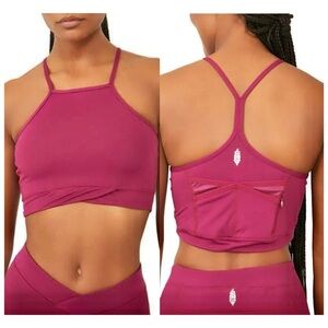 Free People Movement In The Saddle Cami Tank Bra | Mulberry | Size XS | NWOT